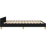  Za krevet s uzglavljem crni 140x190 cm od tkanine | shoptok.hr