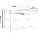 vidaXL Vrtna visoka greda siva 119,5x82,5x78 cm trdna borovina | Shoptok.si