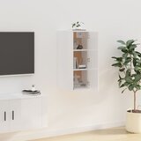  Zidni TV ormarić bijela visokog sjaja 40x34,5x80 cm | shoptok.hr