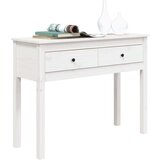  Konzolni stol bijeli 100x35x75 cm od masivne borovine | shoptok.hr