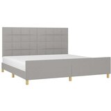  Za krevet s uzglavljem svjetlosivi 200x200 cm od tkanine | shoptok.hr