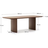 Kave Home Rjava jedilna miza v orehovem dekorju 100x240 cm Litto – | Shoptok.si