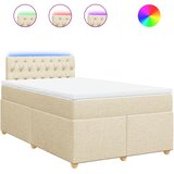  Krevet s oprugama i madracem krem 120 x 200 cm od tkanine | shoptok.hr