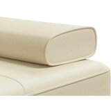  Raztegljiv kavč L oblike krem 255x140x70 cm umetno usnje | Shoptok.si