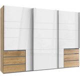 Modern Living Omara Z Drsnimi Vrati Level 36 D, Bela, Barva Hrasta | Shoptok.si