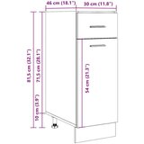 vidaXL Donji dio ladice Artisan hrast 30x46x81,5 cm izrađeno drvo | shoptok.hr