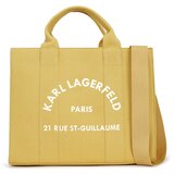 Karl Lagerfeld Nakupovalna torba rumena / bela | Shoptok.si