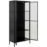Actona crna metalna vitrina Newcastle, visina 180 cm | shoptok.hr