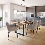 Bessagi Home jedilna miza adamo, barva hrasta | Shoptok.si