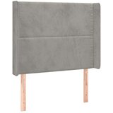  Krevet box spring s madracem LED svjetlosivi 90x200 cm baršun | shoptok.hr