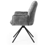 Livetastic Naslanjač Vintage, Siva, Vrtljiv | Shoptok.si