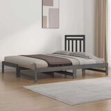  Dnevni ležaj na izvlačenje sivi 2x(90x200) cm masivna borovina | shoptok.hr