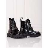 SHELOVET Lace-up girl ankle boots black Shelovet | Shoptok.si