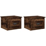 Maison Chic Stenski Dvo delni komplet Nočne omarice - Nočne mize dimljen hrast 41,5x36x28 cm, (21688807) Cene