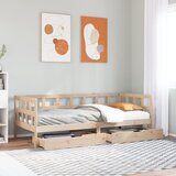 vidaXL Dnevna postelja s predali 90x200cm trdna borovina Cene