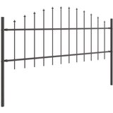 vidaXL Ograja z Hoop Vrhom Siva 10,2x0,75 m Jeklo, (22015151) | Shoptok.si