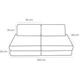 MeowBaby pocket sofa basic, 120x25x60cm, bearly, kremasto, (21510710) | Shoptok.si