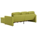 vidaXL Trosed modularni kavč z ležiščem zelen iz blaga, (20925474) | Shoptok.si