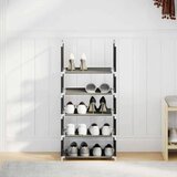 vidaXL Stalak za cipele 5 nivoa crni 44x28x94 cm netkana tkanina | shoptok.hr