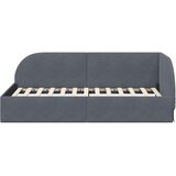  Kutni okvir kreveta Tamno siva 100 cm x 200 cm Baršun | shoptok.hr