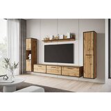 MID.YOU Dnevni Regal Bogota Xl, Barva Hrasta, Črna, 4-Delno | Shoptok.si