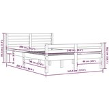  Posteljni okvir medeno rjav iz trdnega lesa 140x200 cm, (20684292) | Shoptok.si