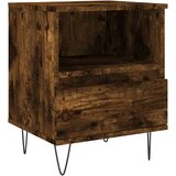 Maison Chic Nočna omarica - Nočna miza dimljen hrast 40x35x50 cm inženirski les, (21688201) Cene