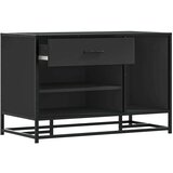 vidaXL Klop za čevlje črna 80x40x53,5 cm inženirski les in kovina | Shoptok.si