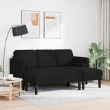  Set sofe s jastukom 2 pcs Crna Poliester | shoptok.hr