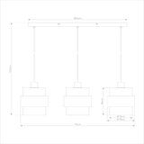  Visilica na sajli VALENTINO 3xE27/15W/230V bež/transparentan | Eponuda.com