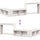 vidaXL Noćni ormarić sa stolom bijeli 232x112x75 cm masivna borovina | shoptok.hr