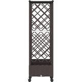  Povišeni krevet s mrežom i krovom Smeđa 164 x 40 x 127 cm PP | shoptok.hr