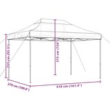  Zložljiv pop-up šotor za zabave oranžen 410x279x315 cm | Shoptok.si