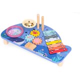 ECO TOYS Stol za glazbene instrumente sa ksilofonom, činelama, tamburinom, morska tema | shoptok.hr