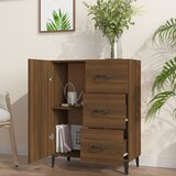  Komoda boja smeđeg hrasta 69,5x34x90 cm od konstruiranog drva | shoptok.hr
