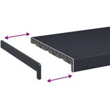  Prozorska klupčica Antracit s drvenim uzorkom 100 x 30 x 4,5 cm | shoptok.hr