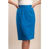 Fenzy Plus Size Midi Suknja S Elastičnim Pojasom, Plava | shoptok.hr