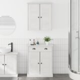 vidaXL Set namještaja za kupaonicu 2 pcs Smeđa 67,5 x 34 x 80 cm | shoptok.hr