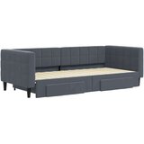  Dnevni krevet na razvlačenje i ladice tamnosivi 90 x 200 cm | shoptok.hr