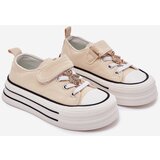 Boto Girls Sneakers With Golden Applique Bear Beige Solena | Shoptok.si