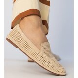 Gemre Beige perforated eco-suede loafers Stanila | Shoptok.si