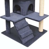 vidaXL Mačje drevo s praskalniki iz sisala 125 cm temno modre barve | Shoptok.si