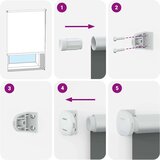 vidaXL Rolo zavjesa Blackout svijetlo siva 60x150 cm Širina tkanine | shoptok.hr