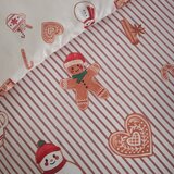 Catherine Lansfield Posteljina za krevet za jednu osobu u prirodnoj boji 150x120 cm Christmas Gingerbread Stripe – | shoptok.hr