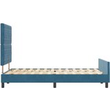 vidaXL Postelja Temno modra 120x200 cm Žamet | Shoptok.si