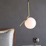 Toolight Stropna viseća svjetiljka Staklena kugla bijelo G106-1W Gold White | shoptok.hr