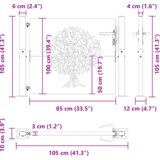 vidaXL Vrtna vrata Drugo Črna 105 x 100 cm Jeklo s prašnim premazom | Shoptok.si