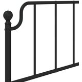 Metalni Kovinski posteljni okvir z vzglavjem črn 100x190 cm | Shoptok.si