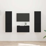 3 Komplet TV omaric 5 pcs Črna Konstruiran les, (5000132554) | Shoptok.si