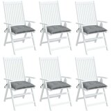  Jastuci za stolice 6 kom sivi 50 x 50 x 7 cm od tkanine Oxford | shoptok.hr